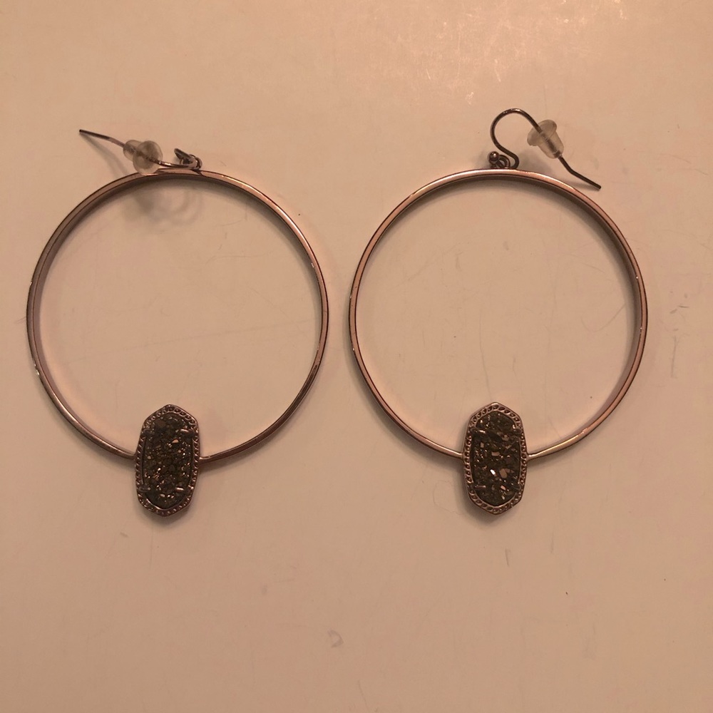 Kendra Scott hoops with druzy